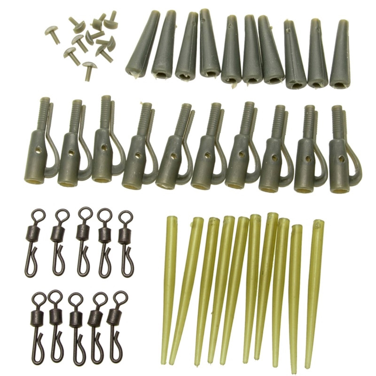 50PCS Anti-twist Spire Tube Fishing Accessories, Rig Tube Sleeves for ...
