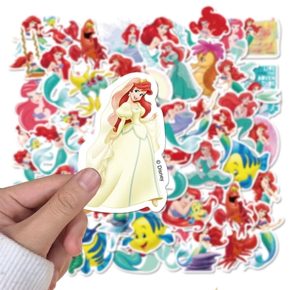 50PCS Ariel Stickers for Water Bottle Cup Laptop Guitar Car Motorcycle Bike Skateboard Luggage Box Vinyl Waterproof Graffiti Patches
