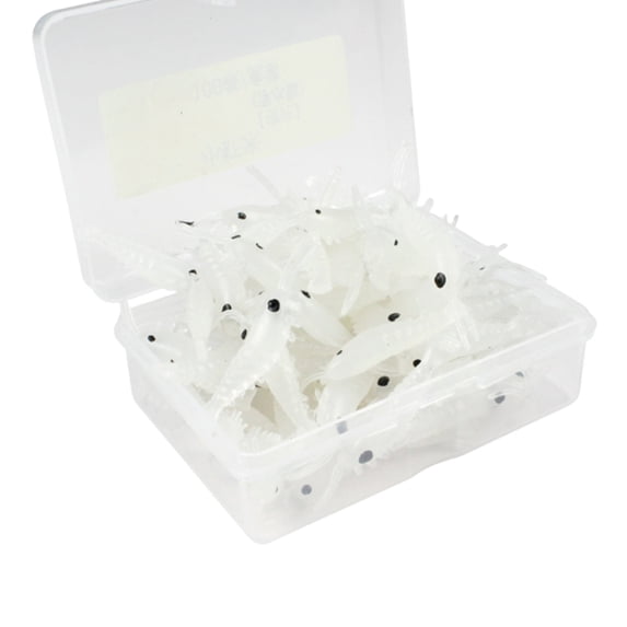 50PCS Artificial Shrimp Lures Topwater Floating Lures Simulation Shrimp Swimbaits Baits Floating Shrimp Soft Baits