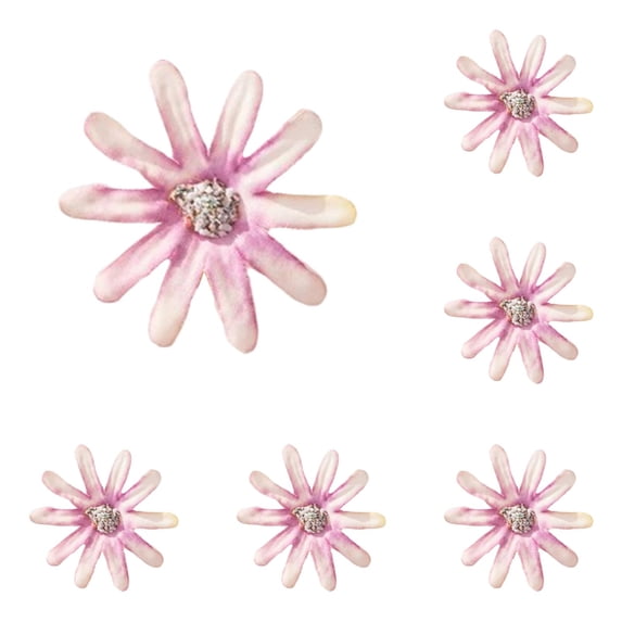 50PCS Artificial Silk Flower Heads, Faux Plum Blossom & Roses for DIY Crafts, Wedding Decor, Party Centerpieces, Floral Wreaths, Cake Decoration, Home Décor