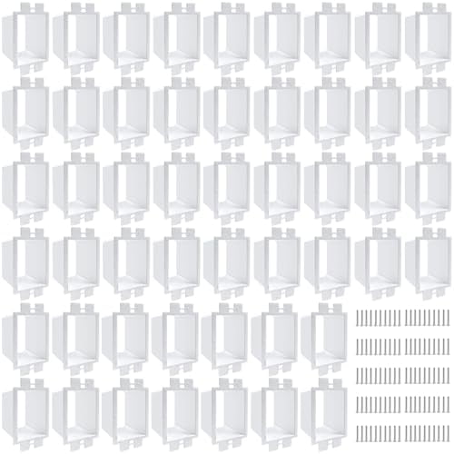 50PCS BE1-2 Electrical Outlet Box Extenders with 100PCS Screws, (1-Gang)Electrical Power Outlet Box ExtenderSingle Gang Box Extender Electric Box Extender 1 Gang Power Switch Receptacles Accessories