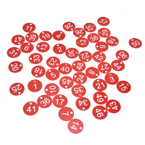 50PCS/Bag Beehive Label Beekeeping Box Numbered Tag with Hole Classification Sign for Red150 Number