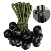 50PCS Ball Bungee Cords Heavy-Duty 4" Tarp Bungee with Balls Weather Resistant Tie Down Strap Elastic Cord for Camping, Canopy, Tents, Cargo, Holding Wire and Hoses