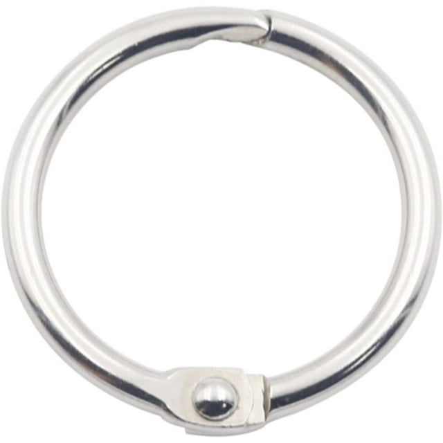 50PCS Binder Rings 1 Inch Nickel Plated Steel Book Rings Durable