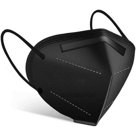 50PCS (Black) Adult Unisex Face Mask 5 Ply Breathable Protective Comfortable