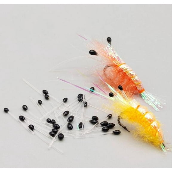 50PCS (Blck) Crab and Shrimp Eyes Fly Tying Materials for Tying Saltwater & Pike Fishing Flies,Crab Eyes Shrimp Eyes
