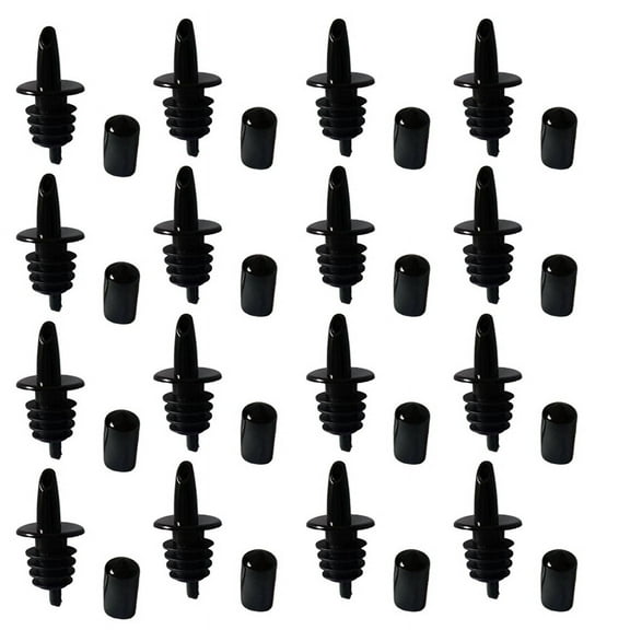 ckepdyeh 50PCS Bottle Pourers Syrup Pourer Pour Spouts Plastic Liquor Bottle Pourers with Rubber Pourers Dust Cap Covers wine spout