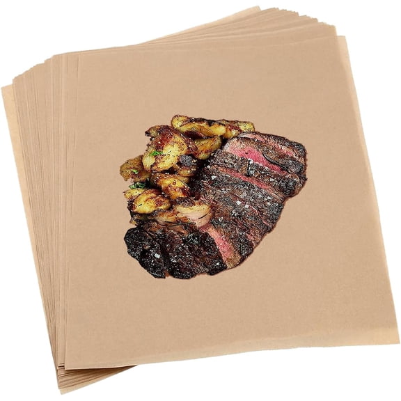 50PCS Brown Butcher Paper Sheets for Smoking Smoker Sublimation 12 x 12inch Meat Wrapping Paper for Grilling BBQ Packing Heat Press