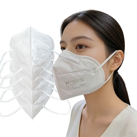 50PCS CE Approved FFP3 Protective Mask, 5-layer, Individually Pack, White
