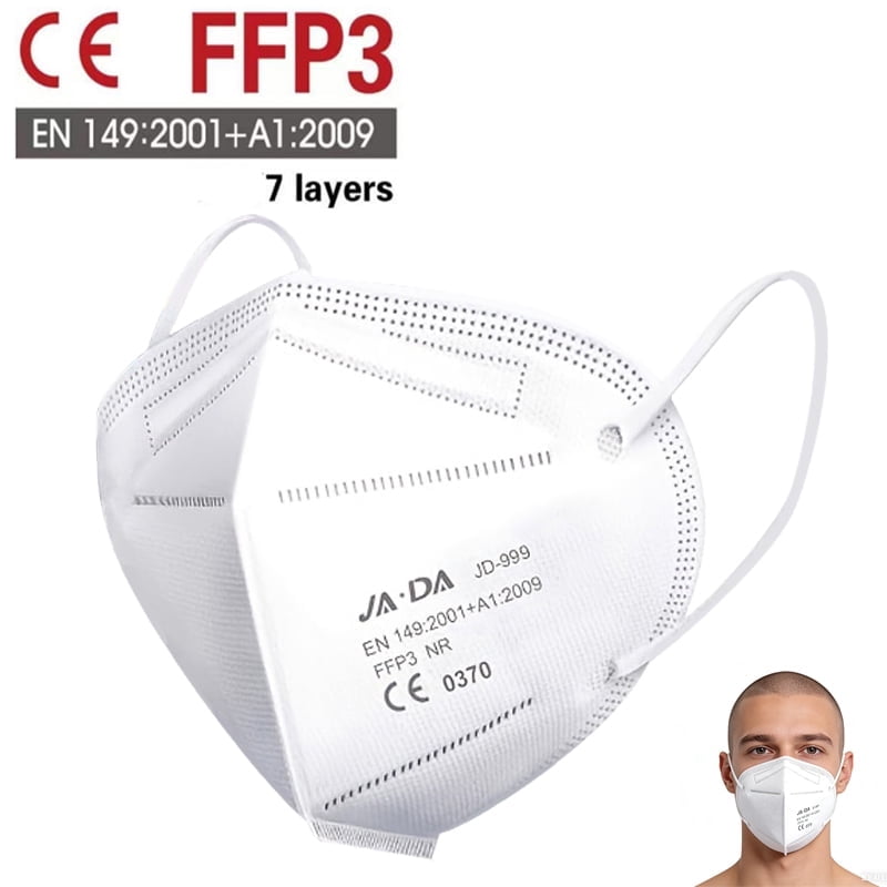 Collapsible Mask 50pcs FFP3 CE Mask for Adult 7-Layer Protection Civilian Headband ...