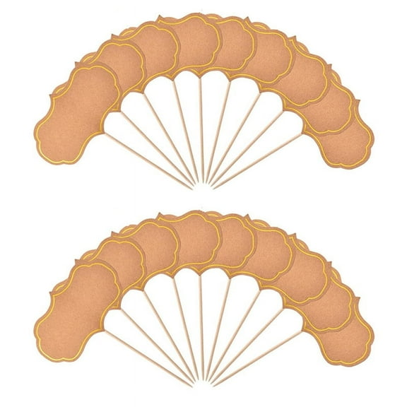 50PCS Chalkboard Cupcake Toppers Picks Charcuterie Board Buffet Labels Food Tag Blank Toothpick Flag Appetizer Signs A