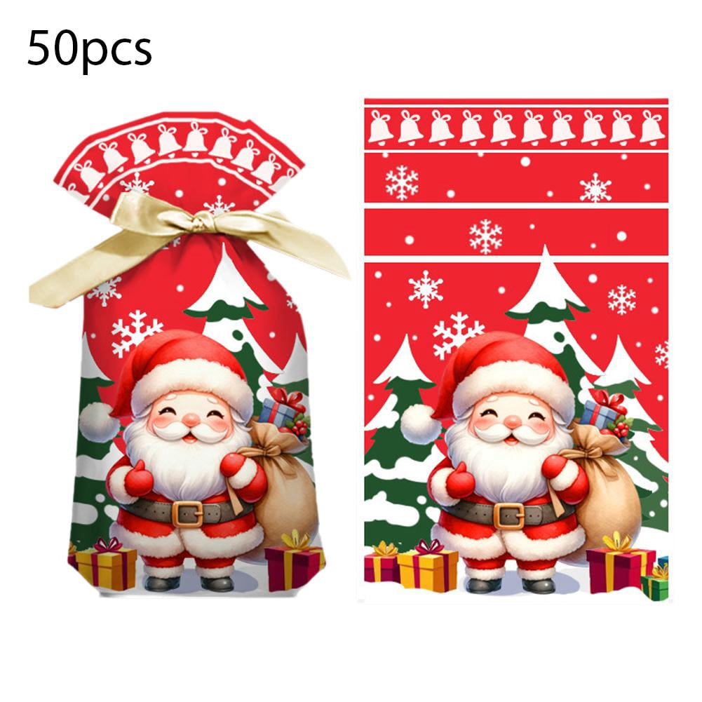 Ysmile Reusable Christmas Gift Bags - Medium Santa Sack With Drawstring, Personalized Letter