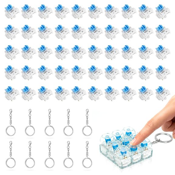 50PCS Clickers for 3D Prints,3-Pin Mechanical Keyboard Switches Replacement