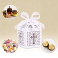 thumbnail image 1 of 50PCS Cross Favor Boxes with Ribbons, 2.2" Small Religious Gift Boxes for Baptism, Christening and First Communion, White Cardstock Treat Boxes for Religious Celebration Party Favors, 1 of 1