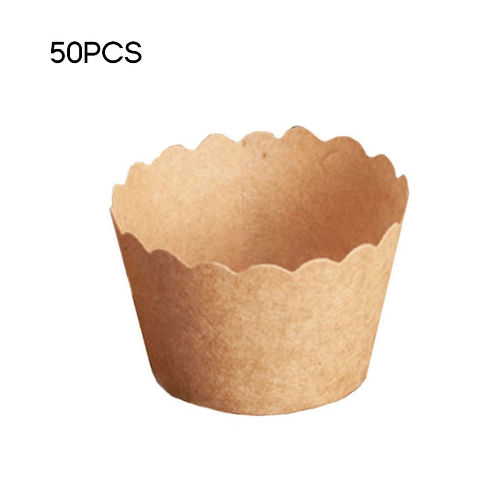 50PCS Cupcake Liners Cake Wrappers Baking Cup Tray Cake Paper Cups