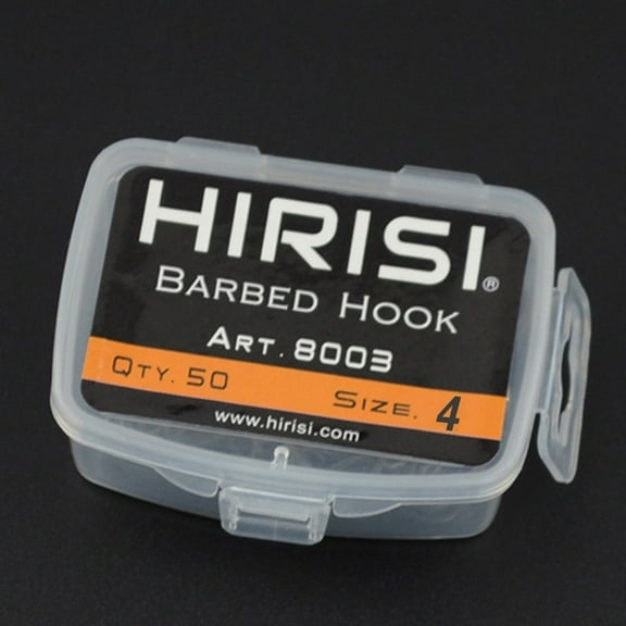 50PCS Curve Shank Professional Series Carp Hooks for Rigs Barbed Hook 4#