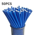 thumbnail image 1 of 50PCS Eco-Friendly Biodegradable Paper Straws, Food-Safe, Non-Toxic Disposable Drinking Straws for Hot/Cold Beverages, Birthday Parties & DIY Crafts,Vibrant Cake & Dessert Decoration Supplies Blue, 1 of 2