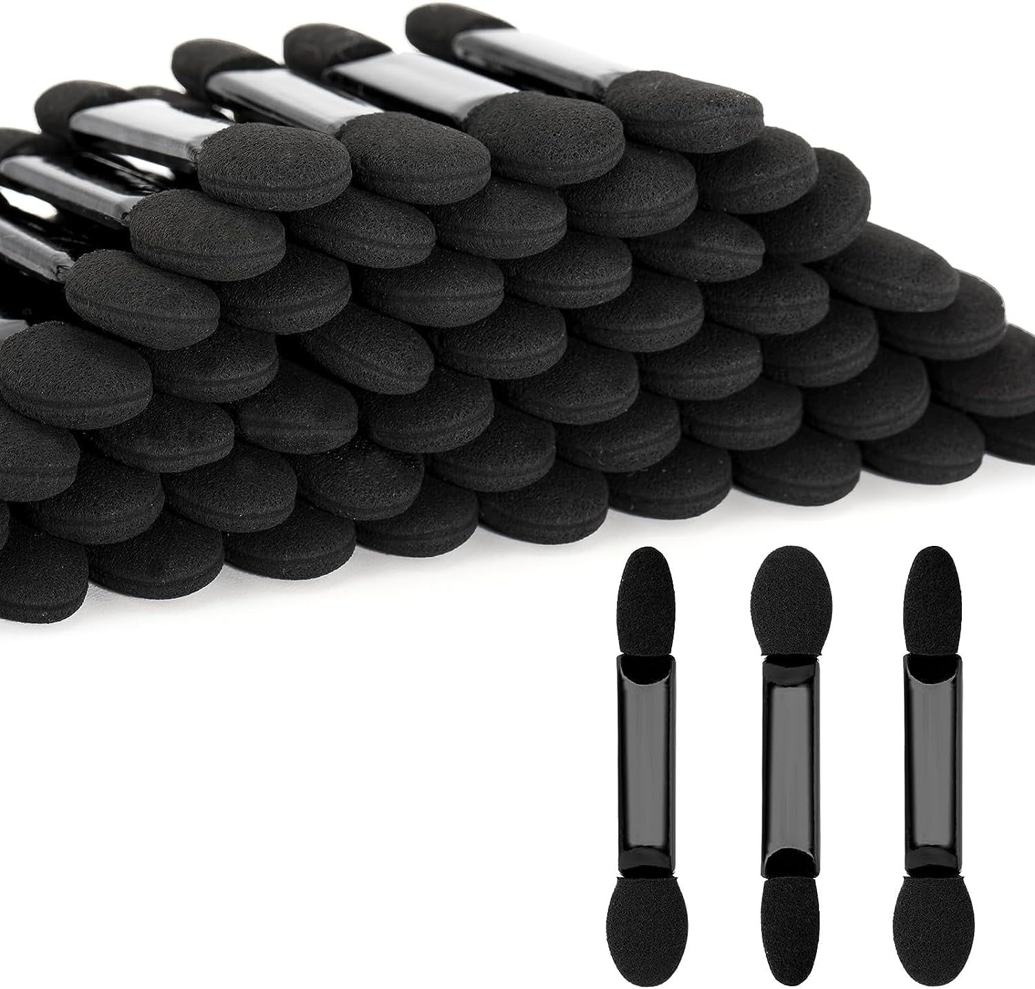 50PCS Eyeshadow Applicators Disposable Eyeshadow Brushes Sponge Eye