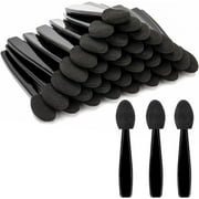 50PCS Eyeshadow Applicators - Disposable Eyeshadow Brushes Sponge Eye Shadow Applicators - Eye Makeup Applicators for Arts Crafts Diy Nails and Eyeshadow Makeup  1 Sponge Black