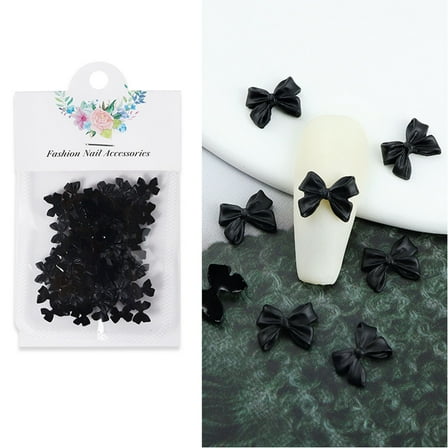 50PCS Flatback Bows Nail Art Charms Matte Bowknot Nail Charm Decals Bows Nail Jewelry Bows Nail Decoration DIY Crafting