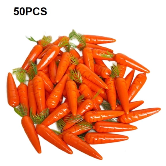 50PCS For Mini Artificial Carrots,Easter Party Decoration Fake Carrot vegetable