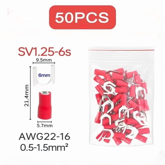 Fork Crimp Terminal Electrical Wire Connector