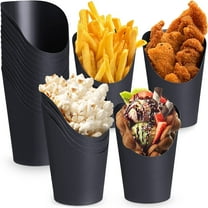 Dalrosia 50PCS French Fry Holder Disposable Party French Fries Cups 14oz/ 16oz Food Charcuterie Cones French Fry Container Paper Waffle Snack Popcorn Box for Wedding Birthday