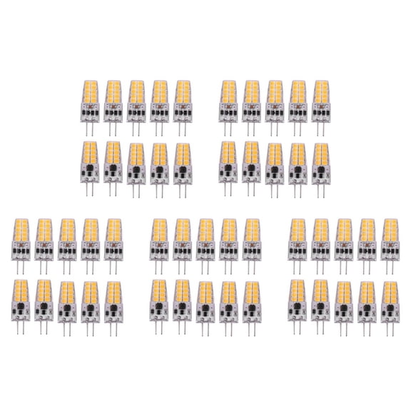 50PCS G4 LED Bulb AC/DC12V-24V 3W LED G4 Light 20LED 360 Beam Angle Light 2835SMD Replace 30W Halogen Lamp,Warm White