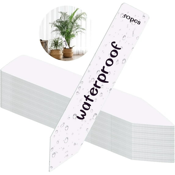 50PCS Garden Plant Tags PVC Plastic Nursery Label Pot Seedlings Marker Stake Greenhouse Bonsai Labels