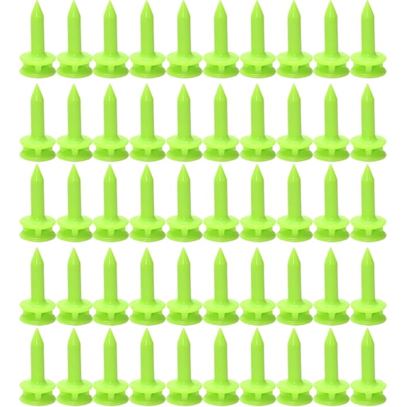 50PCS Golf Tees - Castle Golf Tees - Plastic Golf Tees - 21mm Golf Tees - Durable - Lightweight (Light Green)