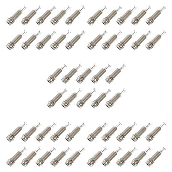 50PCS Guitar Pickup Endpin Output Jack Nickel Strap Lock Chrome