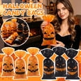 thumbnail image 1 of 50PCS Halloween Cellophane Treat Bags, Pumpkin Face Twist Tie Candy Goodie Bags for Kids Party Favors, Trick or Treating Cookie Snack Bag Popcorn Gift Bag for Halloween Party Decorations, 1 of 7