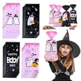 thumbnail image 1 of 50PCS Halloween Treat Bags, 5 X 11 Halloween Candy bags, Cellophane Bag Goodie Bag Party Favor Clear Gift Wraps Cookie Trick or Treat Wraps with Ties, 1 of 8
