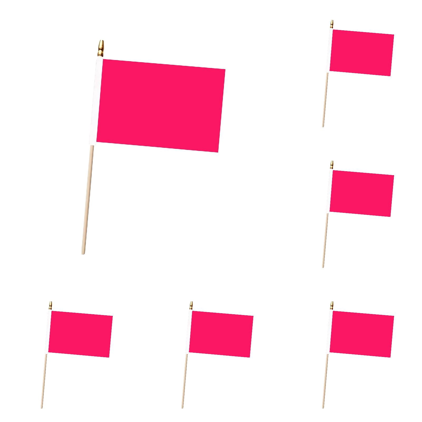 50PCS Hand Held Small Red Flags On Stick,Perfect Decorations Themed ...