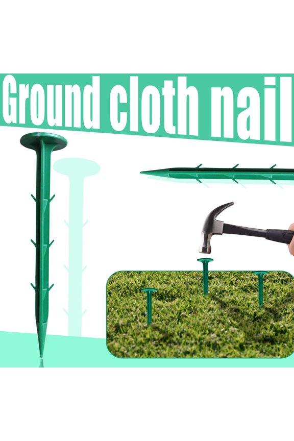 50PCS High Plastic Strength Landscape Anchoring Spikes - Garden Stakes, for Landscape Edges, Weed Barrier, Lawns, Tarpaulins,50pcs