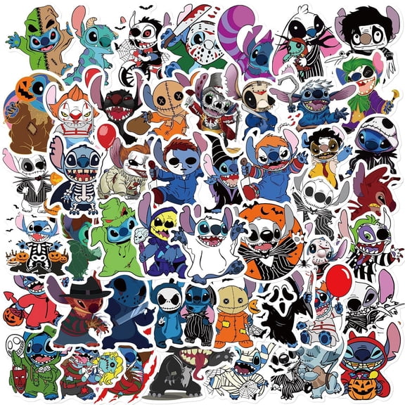 50PCS Horror Movie Stickers for Water Bottle Cup Laptop Guitar Car Motorcycle Bike Skateboard Luggage Box Vinyl Waterproof Graffiti Patches