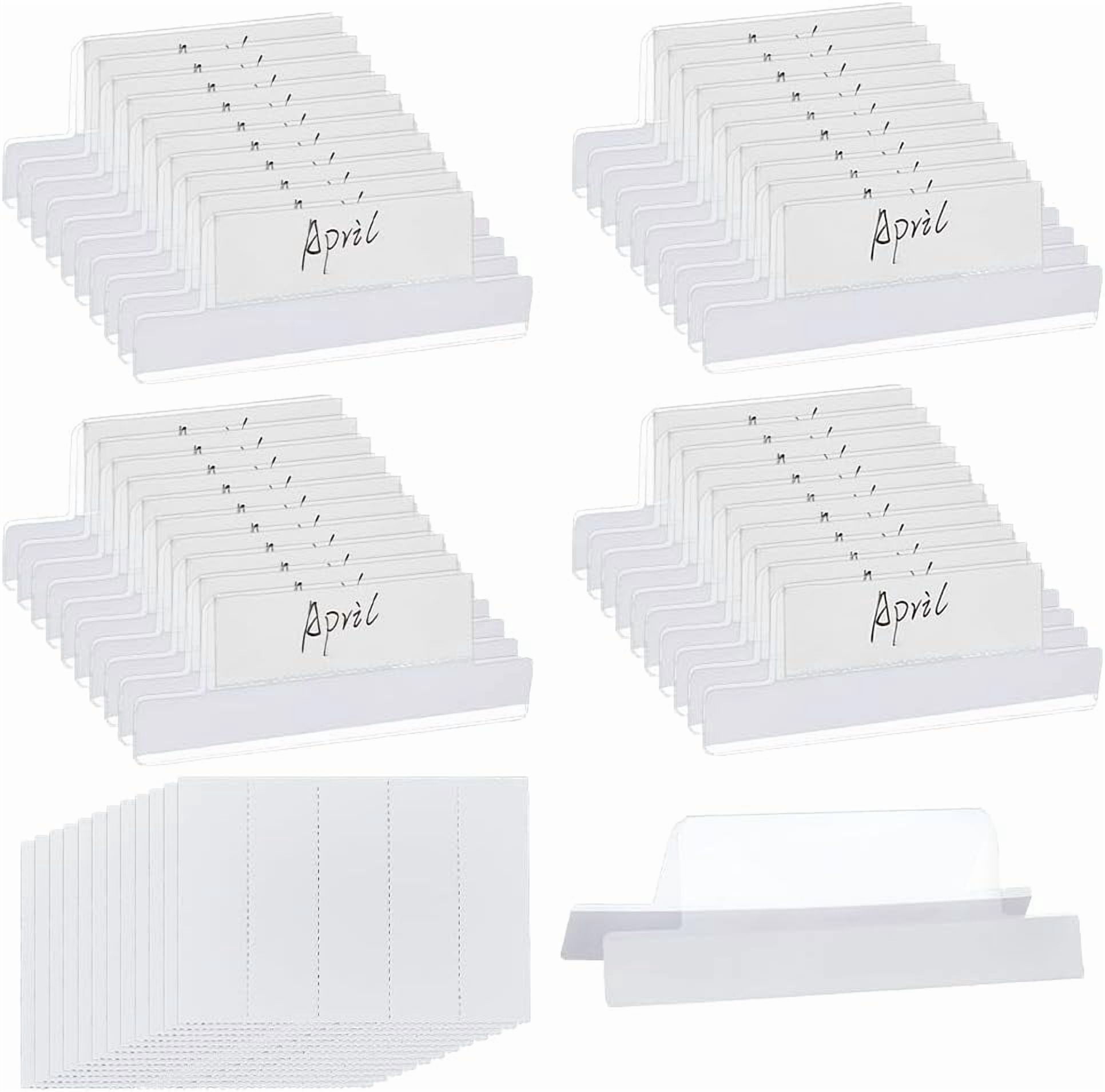 50PCS Insertable Self Adhesive Tabs with 4 Sheets(Total 100PCS) Labels ...