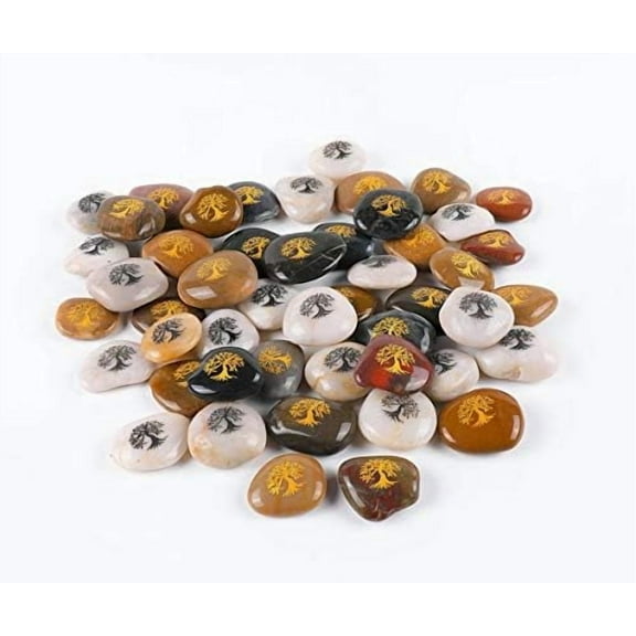50PCS Inspirational Rocks Tree of Life Gifts, Engraved Inspirational Stones, Motivational Gifts for Students, Faith Stone, Engraved Rocks with Inspirational Words$$Home Decor, Kitchen, & Other