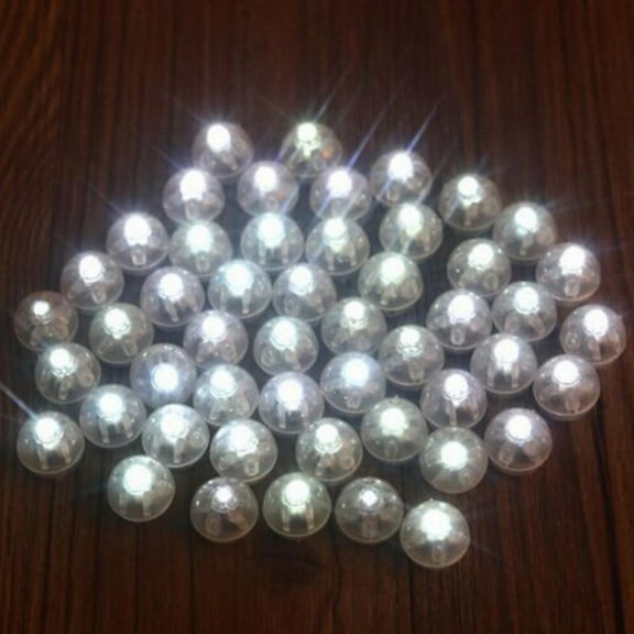 50PCS LED Mini Round Ball Balloon Light 0.55", Long Standby Time Ball Lights for Paper Lantern Balloon Party Wedding Decoration