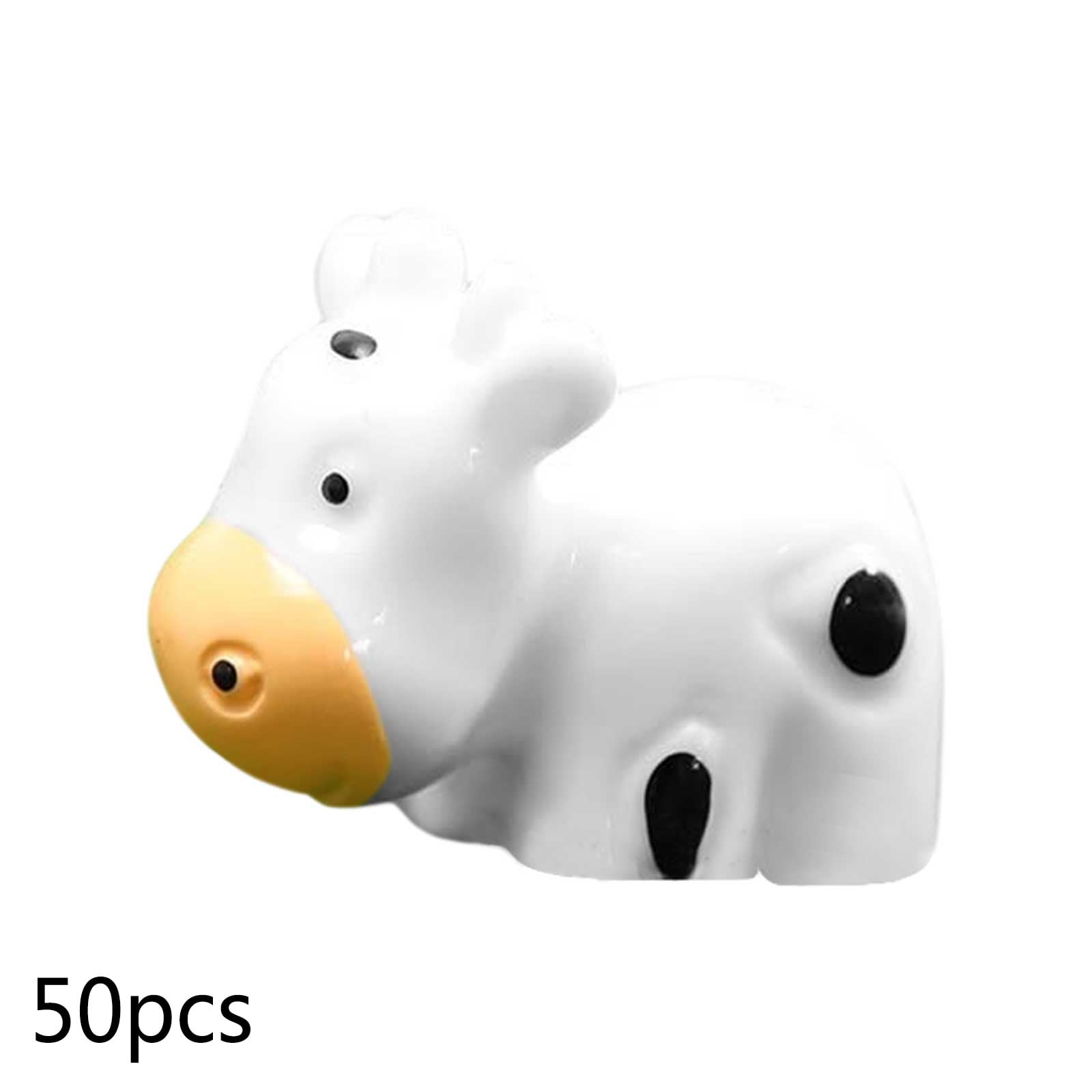 50PCS Micro Cow Mini Resin Cow Figurines Miniature Cows For DIY Fairy ...