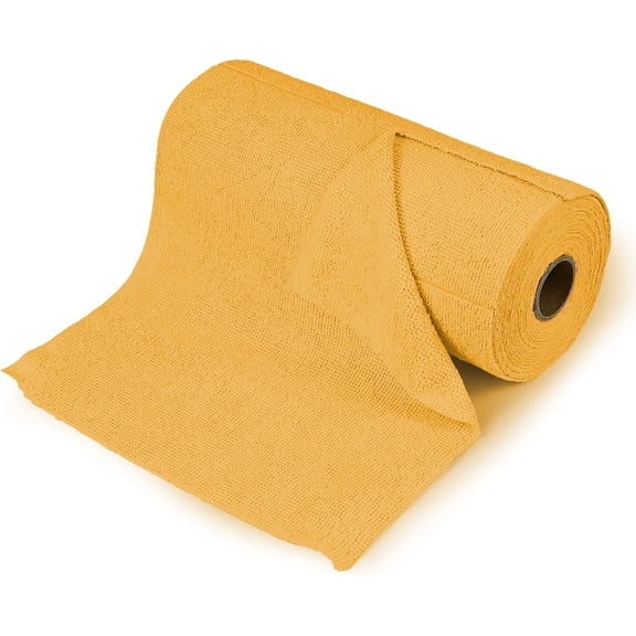 50PCS Microfiber Cleaning Cloth Roll, 10"10" Tear Away Microfiber Towels, Reusable Washable Cloth Paper Towels, Multi-Purpose Cleaning Rags for Car Home Kitchen Garage Shop (Orange)