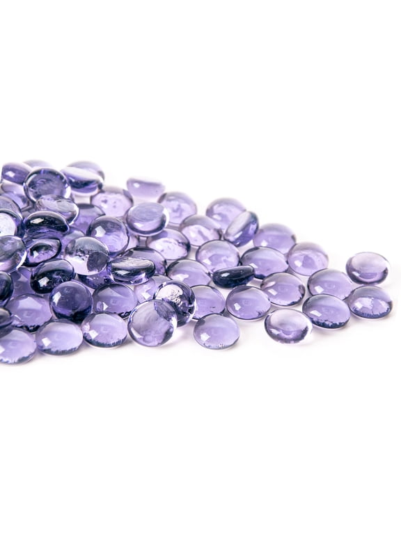 50PCS Mini Glass Gems,Mixed Colour Mancala Stones Flat Bottom Marble Beads for Home Decorative Art Craft Vase Filler(0.5"~0.7")
