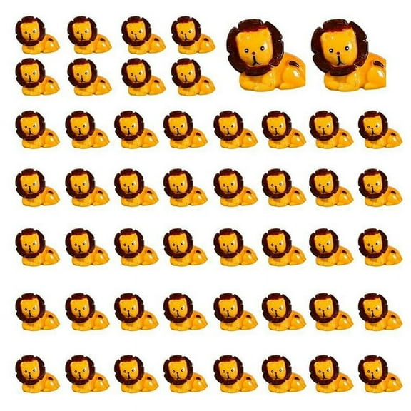 50PCS Mini Jungle Animals Figurines Resin Tiny Animal Miniatures, D