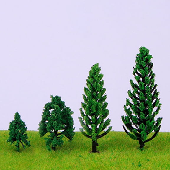 50PCS Miniature Trees Model Train Railroad Scenery Landscape Scale for Wargame DIY Projects A Fangkenuo