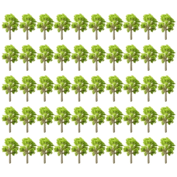 50PCS OO Scale Model Trees for Railway Layouts & Architectural Scenery  Plastic Miniature Green Trees, 4cm Height, Realistic Garden Train Landscape Decoration
