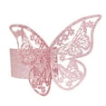 thumbnail image 1 of 50PCS Pink 3D Butterfly Napkin Rings – Elegant Paper Napkin Holder for Wedding, Party, Holiday Table Decorations, 1 of 10