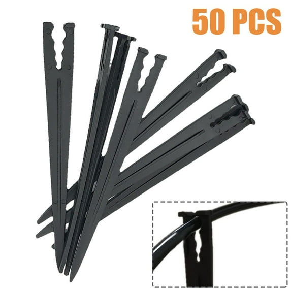 50PCS Plastic Irrigation Support Stakes 1/8\" 1/4\" Tubing Hose for Gardens Flower
