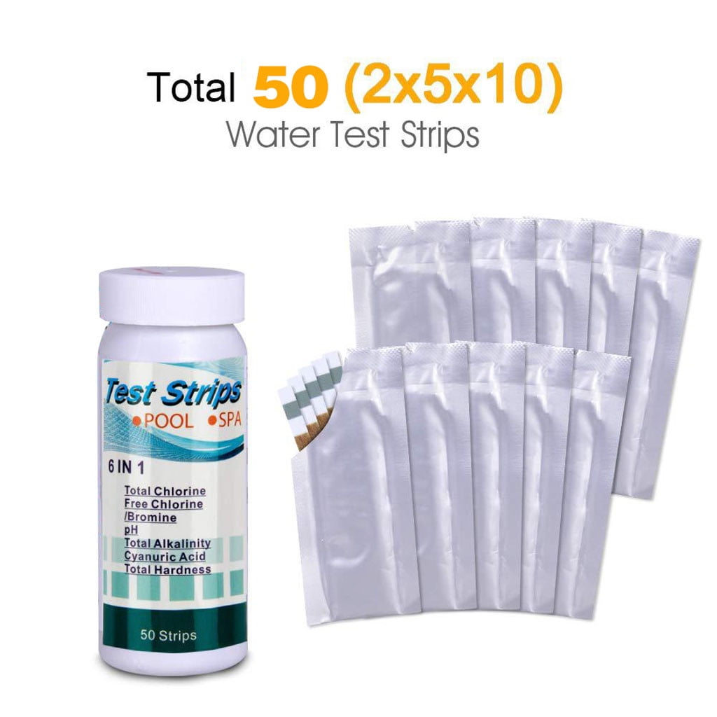 50PCS Pool Test Kit Hot Tub Test Strips,Pool Test Strips Water
