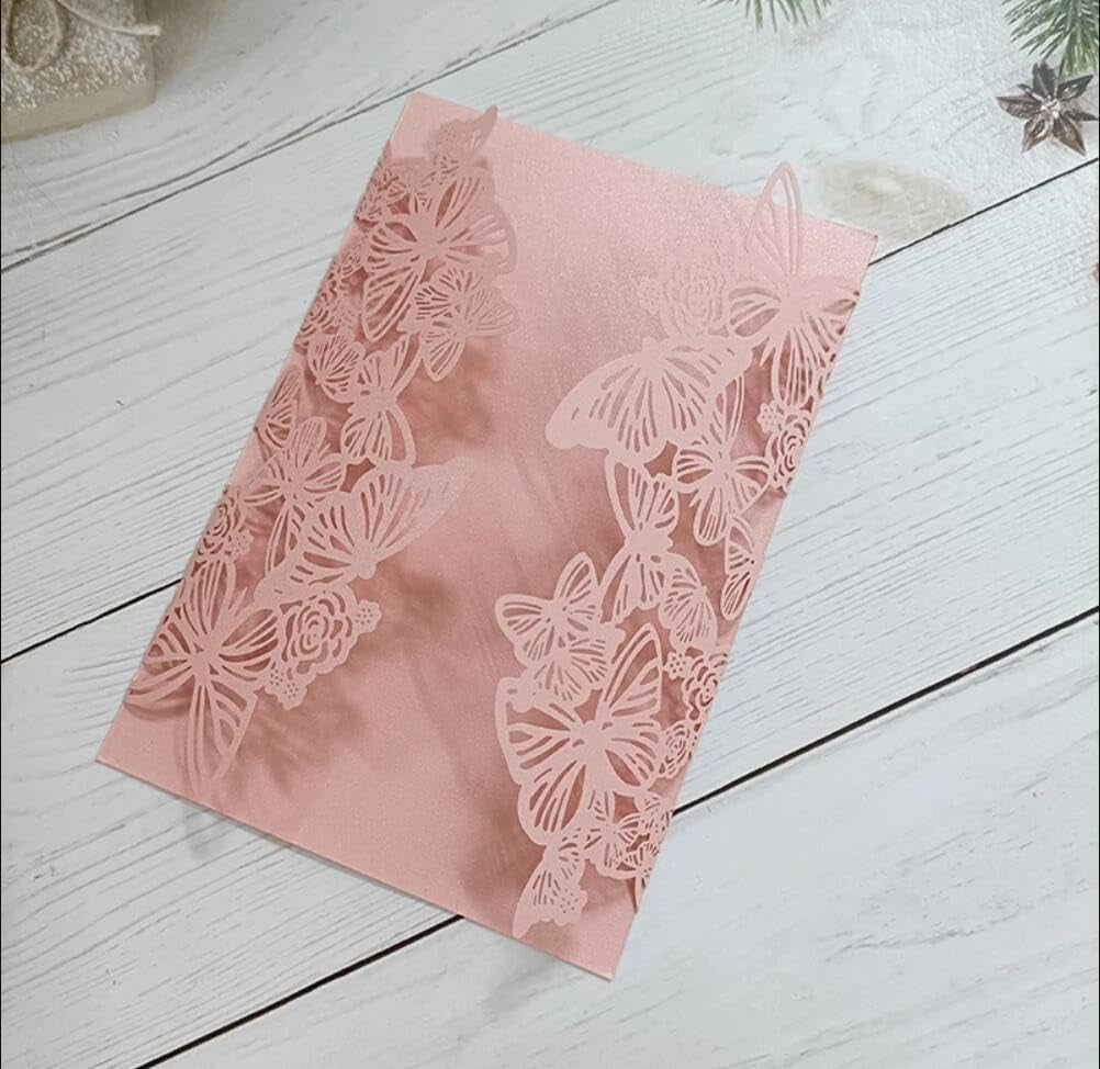 Laser Cut Butterfly Invitations, image size:1002x974