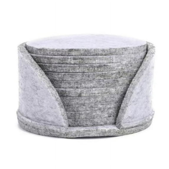 50PCS Round Felt Coaster Dining Table Protector Pad Heat Cup Mat Coffee Tea Hot Drink Mug Placemat,Light Gray